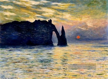  Etretat Kunst - Etretat Sonnenuntergang Claude Monet